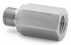 Ralston QTHA-1FS1 Female NPT x Male Quick-Test Adapter with check-valve, 0.13&quot;, stainless steel-
