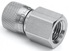 Ralston QTHA-2FSA Stainless-Steel Quick-Test Connector, 0.25&quot; female NPT x female QT-