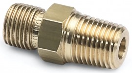 Ralston QTHA-2MB0-RT Brass Quick-Test Connector, 0.25" male BSPT (ISO 7/1) x male QT-