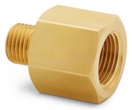 Ralston QTHA-3FB0-RG G Female BSPP (ISO 228/1) x Male Quick-Test Adapter, 0.38", brass-