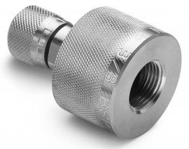 Ralston QTHA-3FSA-RG-QD Female BSPP Quick-Disconnect x Female Quick-Test Adapter, 0.38", stainless steel-