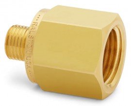 Ralston QTHA-4FB0-RG G Female BSPP (ISO 228/1) x Male Quick-Test Adapter, 0.5&quot;, brass-