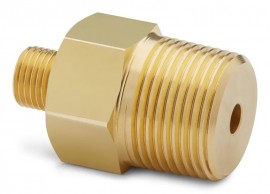 Ralston QTHA-6MB1 Male NPT x Male Quick-Test Adapter with check-valve, 0.75&quot;, brass-