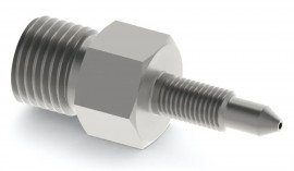 Ralston QTHA-ABS0 Male DP Transmitter/Gauge Valve x Male Quick-Test Adapter, M6 x 0.75 mm, stainless steel-