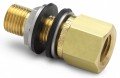 Ralston QTHA-HFBB-2F Female NPT x Male Quick-Test Bulkhead Union Adapter, 0.25&quot;, brass-