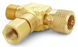 Ralston QTHA-HFCB-1F Brass Branch Tee Connector, male Quick-Test run x female Quick-Test run x 0.13&quot; female NPT-