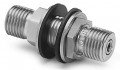 Ralston QTHA-HHSB Stainless-Steel Bulkhead Union, male Quick-Test x male Quick-Test-
