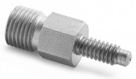 Ralston QTHA-NPS0 Stainless-Steel Adapter, 0.25&quot; to 20 UNC male bleed port x male Quick-Test-