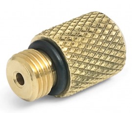 Ralston QTHP-0002 HP XH Pump Liquid Reservoir Vent Plug with integral pressure relief valve, brass-