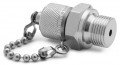 Ralston XTFT-3MS0-RS G Male BSPP (ISO 228/1) x Male Quick-Test Adapter with cap and chain, 0.38&quot;, stainless steel-