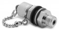 Ralston XTFT-HHSB Male Quick-Test XT x Male Quick-Test XT Bulkhead with cap and chain, stainless steel-