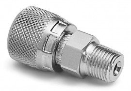Ralston XTHA-1MSA Male NPT x Female Quick-Test XT Adapter, 0.13", stainless steel-