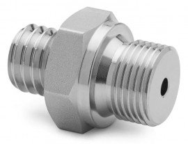 Ralston XTHA-3MS0-RS G Male BSPP (ISO 228/1) x Male Quick-Test Adapter, 0.38&quot;, stainless steel-