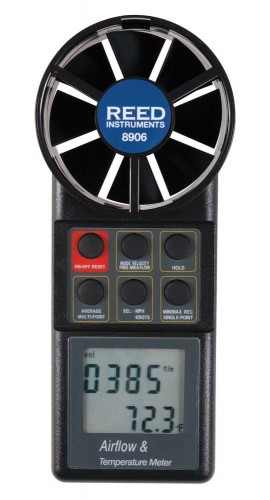 REED 8906 Vane Thermo-Anemometer with Air Volume-