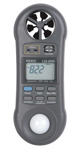 6-in-1 Multi-Function Environmental Meter LM-8000, Reed Instruments, Environmental Testing, Environmental Meter, Multifunction Meter, Wind Meter, Testing Equipment, Measuring Equipment