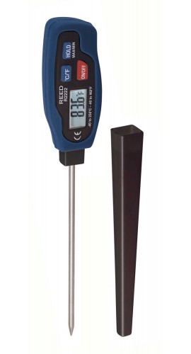 Stainless Steel Digital Stem Thermometer, -40 to 482?F (-40 to 250?C), Max/Min and Data Hold R2222, Reed Instruments, Thermometer, Digital Thermometer, Stem Thermometer, Digital Stem Thermometer