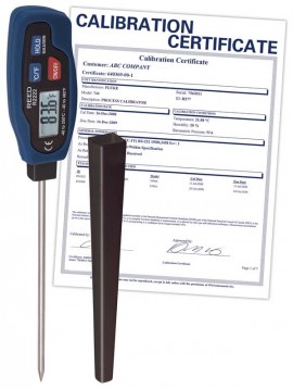 Stainless Steel Digital Stem Thermometer, -40 to 482?F (-40 to 250?C), Max/Min and Data Hold, includes Traceable Certificate R2222, Reed Instruments, Thermometer, Digital Thermometer, Stem Thermometer, Digital Stem Thermometer