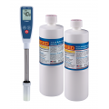 REED R3510-KIT Long Stem pH Meter and 4pH/7pH Buffer Solution Kit-