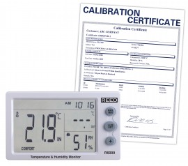REED R6000-NIST Temperature and Humidity Meter,-