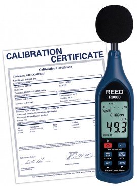 Sound Level Meter, Datalogger Bargraph, 30 to 130 dB, includes Traceable Certificate R8080, Reed Instruments, Sound Level, dB Level, Sound Level Meter, Bargraph Meter, Datalogger, Testing Equipment, Measuring Equipment