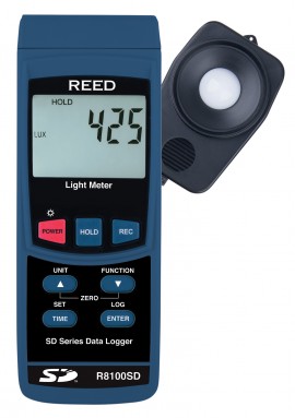 REED R8100SD Data Logging Light Meter-