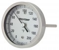 REOTEMP AA Back Connect Bimetal Thermometer, 3&amp;quot; dial, 0 to 200&amp;deg;F/-10 to 90&amp;deg;C-