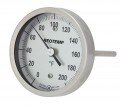 REOTEMP BB Back Connect Bimetal Thermometer, 5&amp;quot; dial, 0 to 200&amp;deg;F-