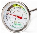 Cate's Garden CG31U2  Premium Stainless Steel Bi-Metal Thermometer, 2&amp;quot; dial, 40 to 180&amp;deg;F-