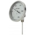 REOTEMP JJ Adjustable Angle Bimetal Thermometer, 5&amp;quot; dial, 50 to 500&amp;deg;F-