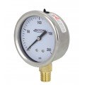 REOTEMP PG25 Industrial Stainless/Brass Gauge with a bottom mount type, 2.5&amp;quot;, 0 to 160 psi-