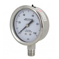 REOTEMP PM25 Industrial Stainless Steel Pressure Gauge with center back mount, 2.5&amp;quot; dial, 0 to 30 psi-