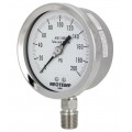 REOTEMP PR40 Heavy-Duty Repairable Stainless Gauge, 4&amp;quot; Hi-Vis dial, 0 to 300 psi-