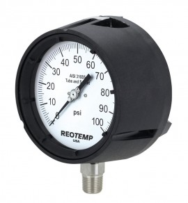 REOTEMP PT45 Industrial Process Gauge, 4.5&amp;quot; dial, 0 to 300 psi-