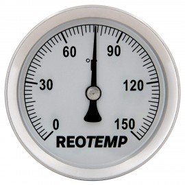 REOTEMP S1-F39 Magnetic Analog Surface Thermometer, 2.5&amp;quot; dial, 0 to 150&amp;deg;F-