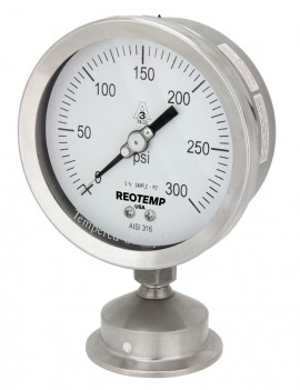 REOTEMP SG25 Sanitary Pressure Gauge, 2.5&amp;quot; dial, 0 to 300 psi-