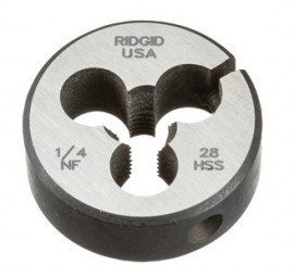 RIDGID 38385 Alloy RH Bolt Threader Button Die, UNF, 1⁄4-28-