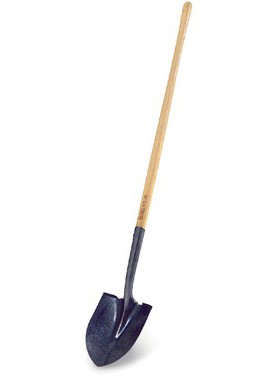 RIDGID 52300 Long Handle Shovel, Round Point-