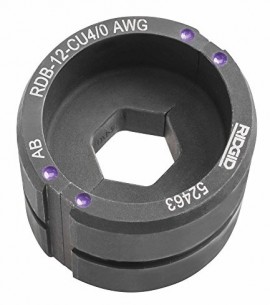 RIDGID 52513 Aluminum Round Die, 12 T, #4 AWG-