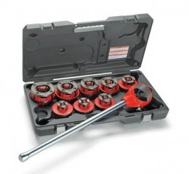 RIDGID 59632 Exposed Ratchet Threader Set, BSPT-
