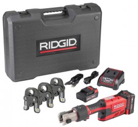 RIDGID RP 351 Standard Press Tool Kit with &amp;frac12; to 1&amp;quot; MegaPress jaws, 7200 lbs ram force-