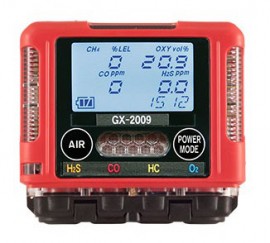 RKI 72-0314RKC-52 Confined Space Kit, H<sub>2</sub>S (25 ppm)/CO/O<sub>2</sub>/CH<sub>4</sub>-