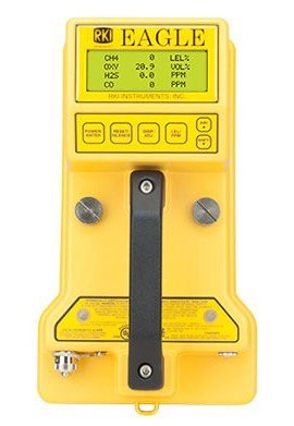 RKI 72-5455RK-XX EAGLE Gas Monitor, LEL and ppm/H<sub>2</sub>S/CO/CO<sub>2</sub>-