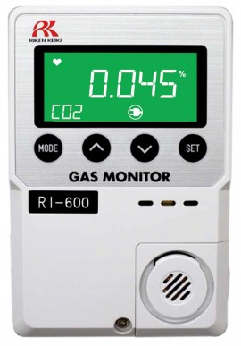 RKI 73-1206-50K RI-600 Stand Alone Carbon Dioxide Monitor, 0 to 5 % ppm, 115 V AC-