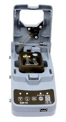 RKI 81-SDM03-06-HS Single Point Calibration Station with AC adaptor, 34 L cylinder, 25 ppm H<sub>2</sub>S, N<sub>2</sub>-