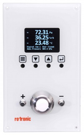 Rotronic CRP5-CRP532-L21DSAA Series Clean Room Panel, Diff. Pressure Through Rear Connectors, Front Side Probe, Relays, DC/AC, 1A-