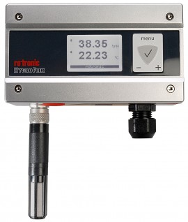 Rotronic HF53W-D1.1.01 Temperature/Humidity Transmitter, 3-wire, Wall mount w/ LCD-