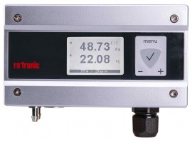 Rotronic PF4-PF435-1X2DCHH Differential-Pressure Transmitter, With Display, E2 Connector-