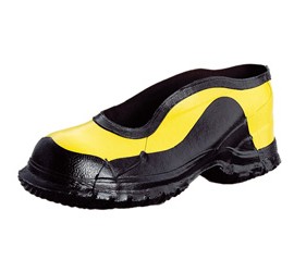 Salisbury 51581 Yellow Dielectric Rubber Non Buckle Deep Heel Storm Overshoes, Size 8-