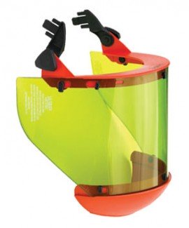 Salisbury AS1000 10 cal shield with ASCP chin cup and bracket-