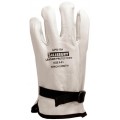 Salisbury ILP3S/09 Low Voltage Leather Protector Glove, shirred elastic wrist-